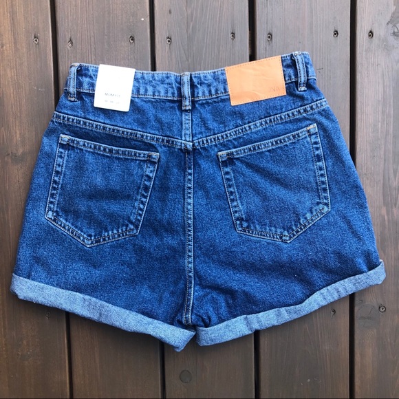 ‼️SOLD‼️ Zara Mom Fit Shorts in blue - Picture 2 of 4